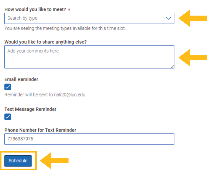 Graphic showing where to click